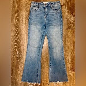 Hidden Jeans Medium Wash Crop Flare
